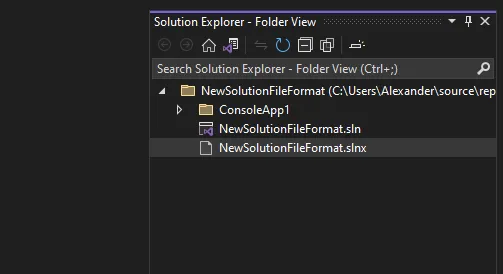 New Solution File Format Saved