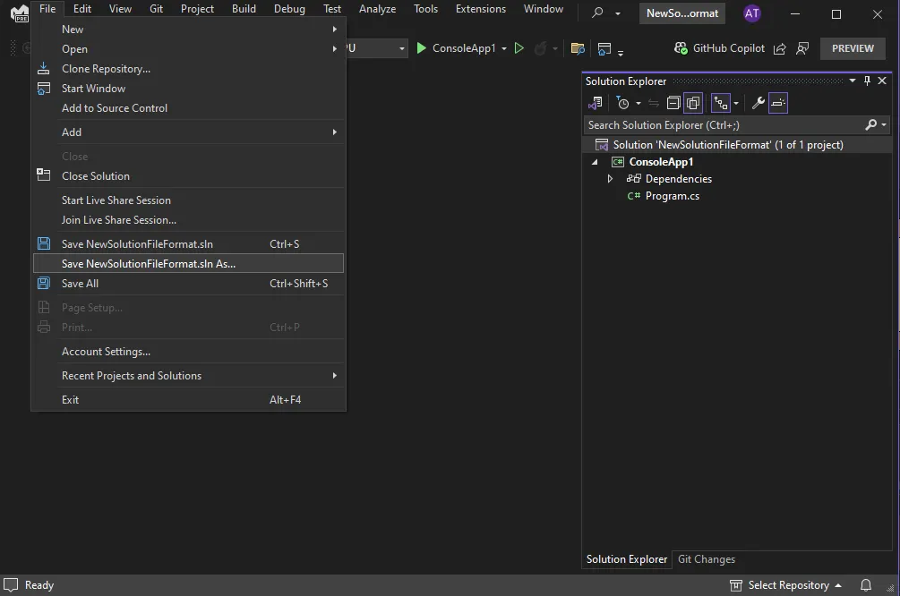New Solution File Format